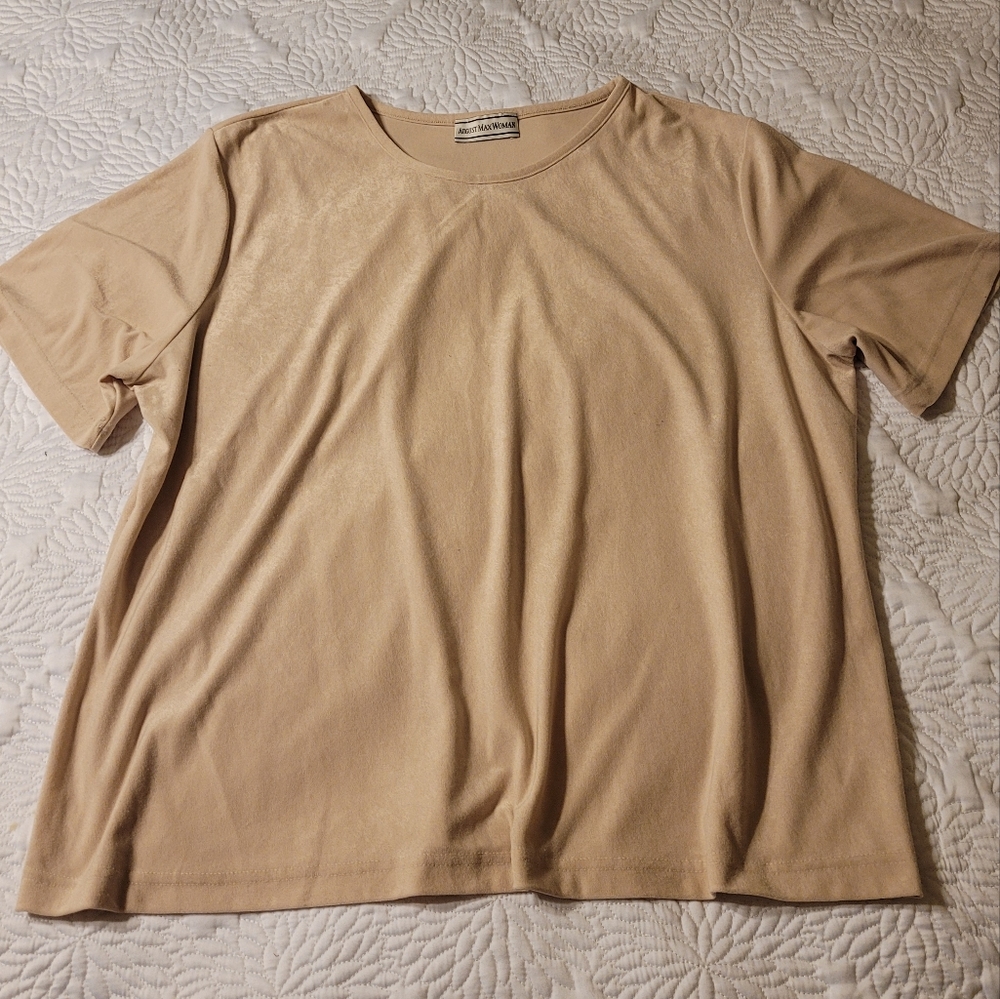 Vintage August Max Micro Velour top - 2X / 3X